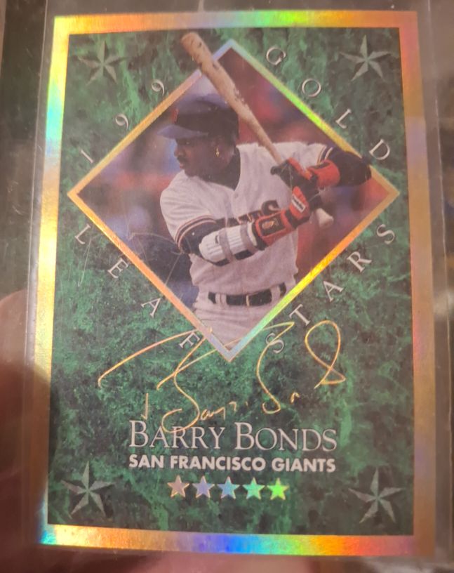 1994 Leaf #2 Barry Bonds Gold Leaf Stars — front