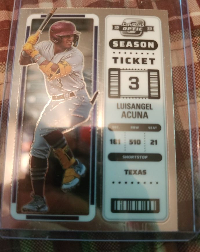 2023 Panini Chronicles Contenders Optic Season Ticket #3 Luisangel Acuna — front