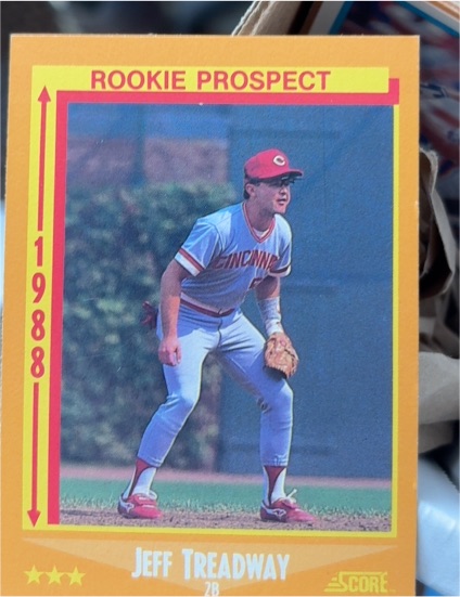 1988 Score #646 Jeff Treadway — front