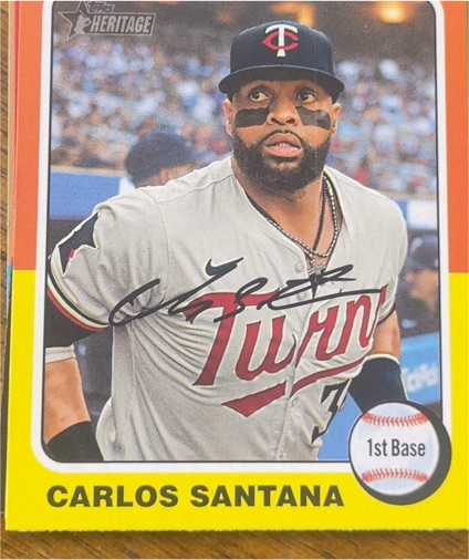 2024 Topps Heritage High Number #663 Carlos Santana — front