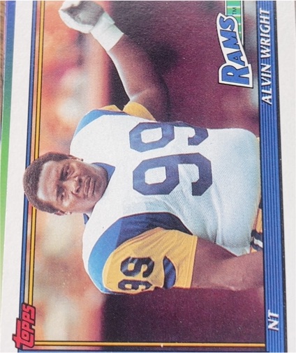 1991 Topps #524 Alvin Wright — front