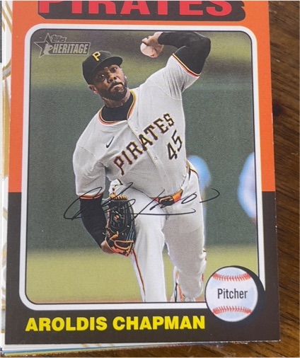 2024 Topps Heritage High Number #557 Aroldis Chapman — front