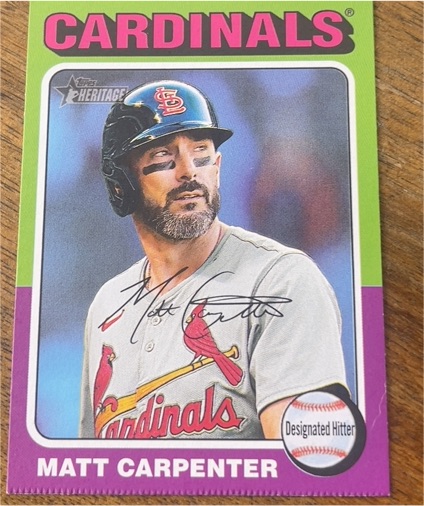 2024 Topps Heritage High Number #589 Matt Carpenter — front