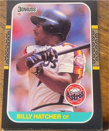 1987 Donruss #481 Billy Hatcher Houston Astros — front