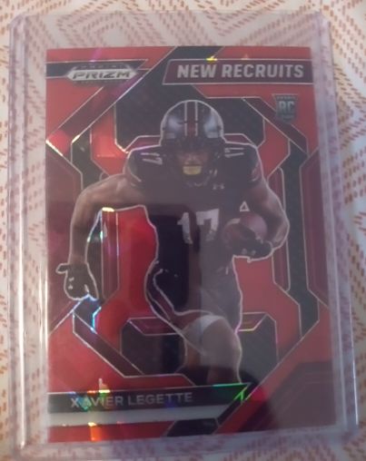 2024 Panini Prizm Draft Picks New Recruits #NR-XLE Xavier Legette Red Ice Prizm — front