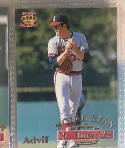1996 Pacific Collection Advil #2 Nolan Ryan No-Hitter — front