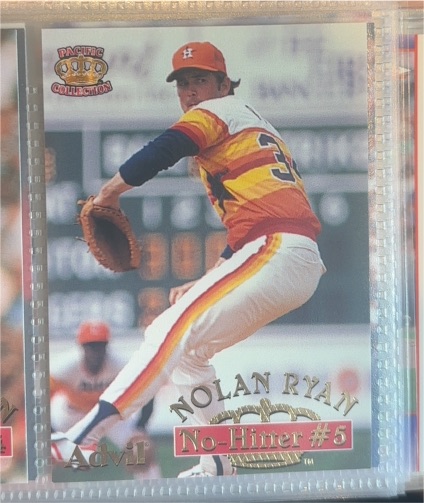 1996 Pacific Advil #9 Nolan Ryan No-Hitter #5 — front
