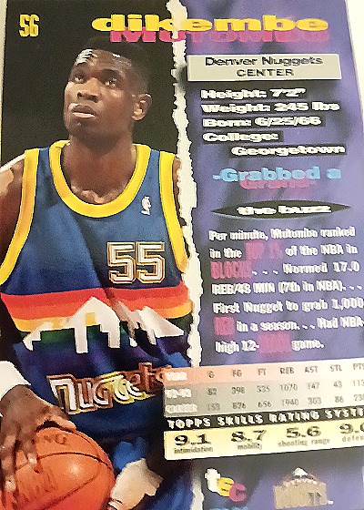1993-94 Fleer Ultra #56 Dikembe Mutombo — front