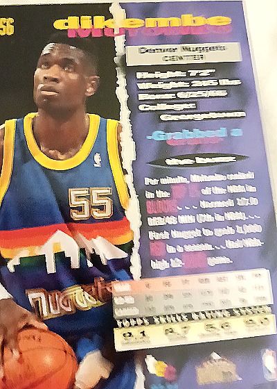 1993-94 Fleer Ultra #56 Dikembe Mutombo — back