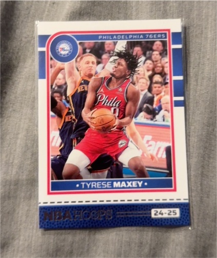 2024-25 Panini NBA Hoops #84 Tyrese Maxey — front