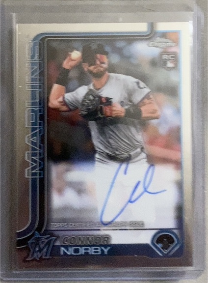 2025 Topps Chrome #RA-CN Connor Norby Rookie Autograph — front