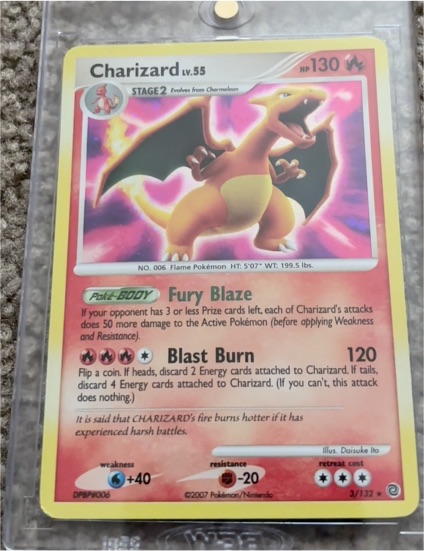 2007 Pokemon Secret Wonders #3 Charizard — front