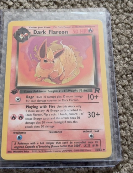 1999 Team Rocket #35 Dark Flareon — front
