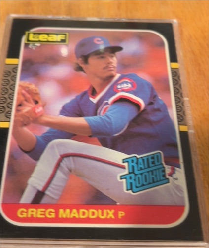 1987 Leaf #36 Greg Maddux Rated Rookie — front