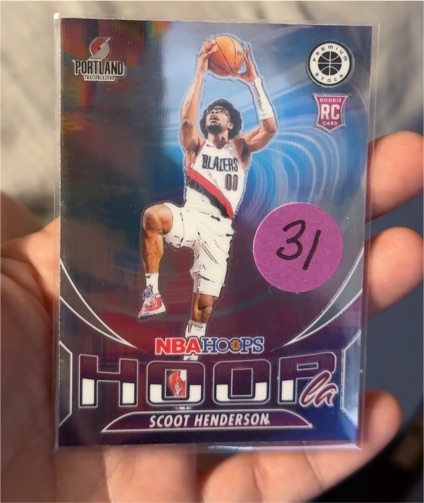 2023-24 Panini NBA Hoops Premium Stock Hoopla #13 Scoot Henderson — front