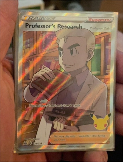 2021 Pokémon TCG Celebrations #024 Professor's Research Full Art — front