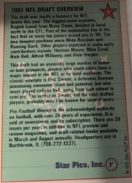 1991 Star Pics NFL Draft Overview — front