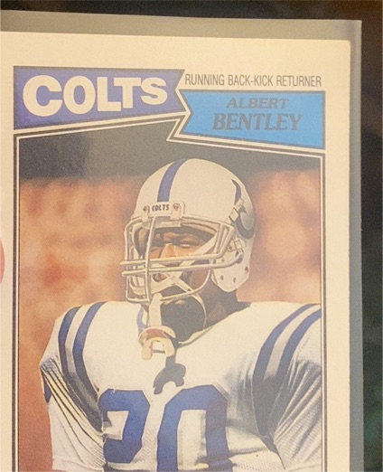 1987 Topps #376 Albert Bentley — front