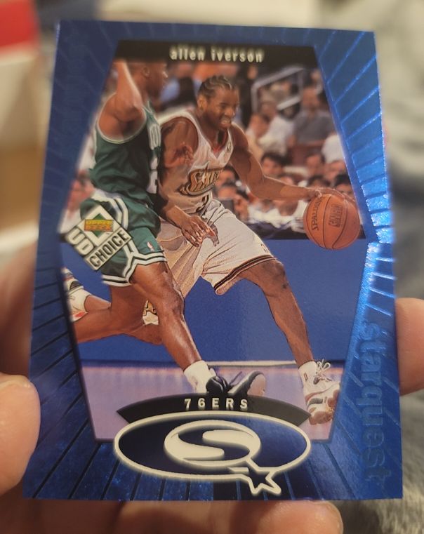 1998-99 Upper Deck UD Choice StarQuest Blue #SQ20 Allen Iverson — front