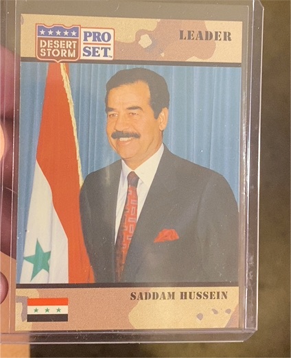 1991 Pro Set Desert Storm #69 Saddam Hussein — front