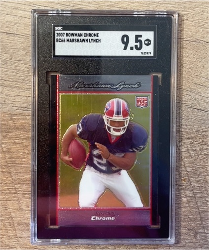 2007 Bowman Chrome #BC66 Marshawn Lynch — front
