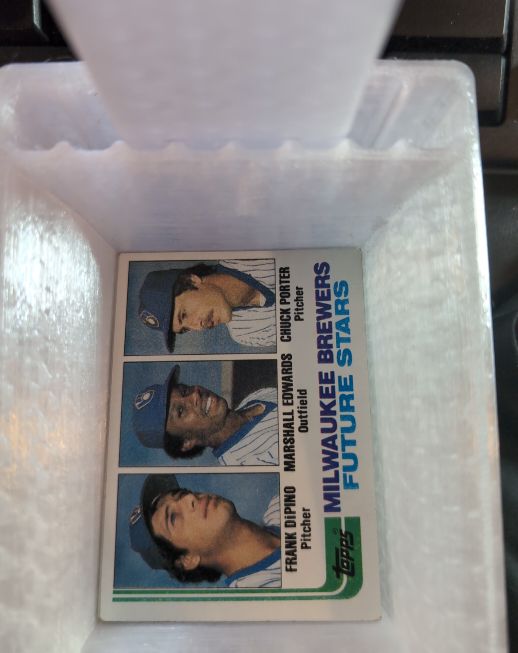 1982 Topps #333 Milwaukee Brewers Future Stars Frank DiPino / Marshall Edwards / Chuck Porter — front