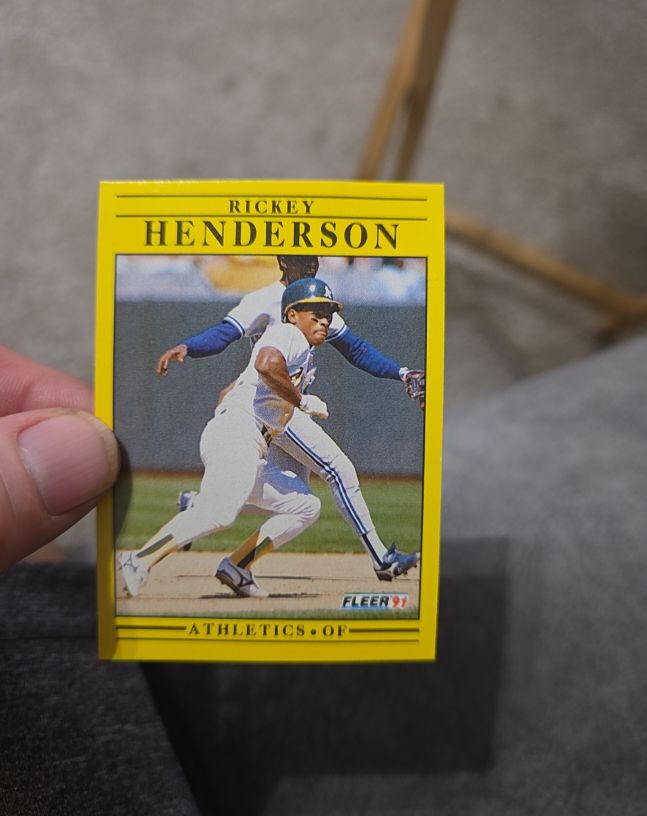 1991 Fleer #10 Rickey Henderson — front