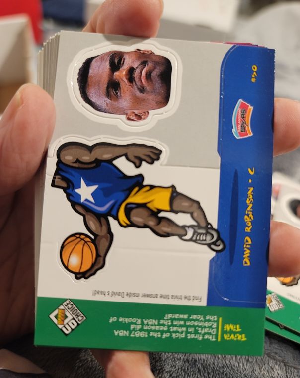 1998-99 Upper Deck Choice Mini Bobbing Heads #24 David Robinson — front