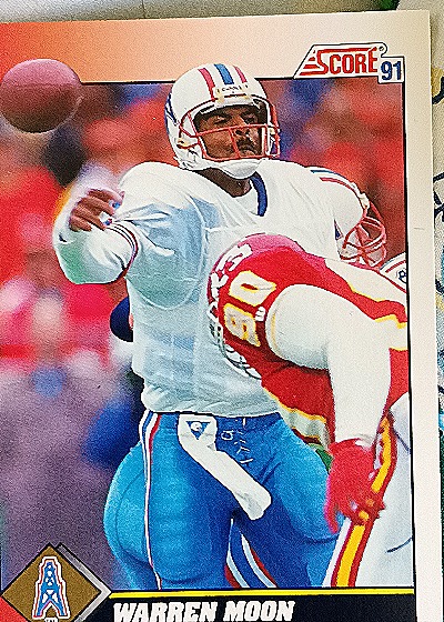 1991 Score #201 Warren Moon — front