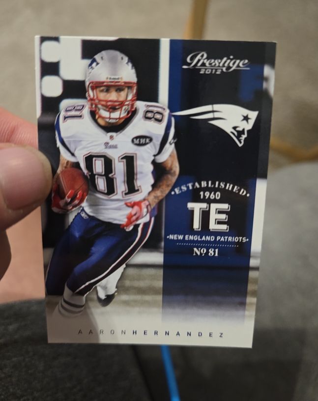 2012 Panini Prestige #111 Aaron Hernandez — front
