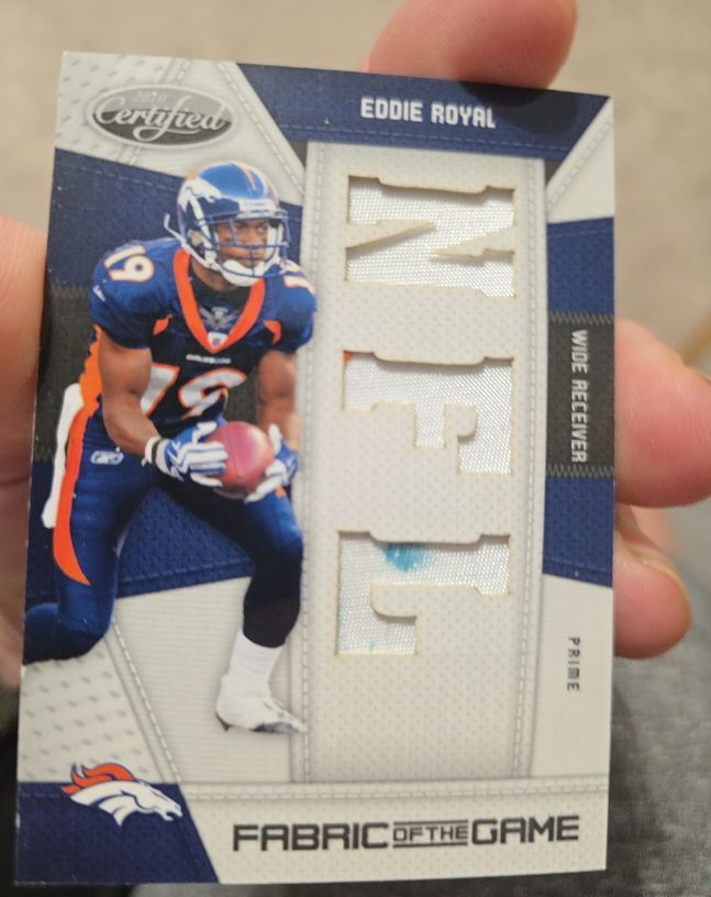 2010 Panini Certified Fabric of the Game #54 Eddie Royal — front
