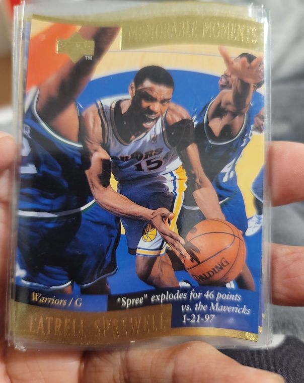1996-97 Upper Deck Choice Memorable Moments #4 Latrell Sprewell — front