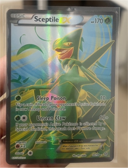 2015 Pokémon XY Ancient Origins #84 Sceptile EX — front