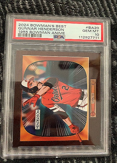 2024 Bowman's Best #BA20 Gunnar Henderson 1955 Bowman Anime — front