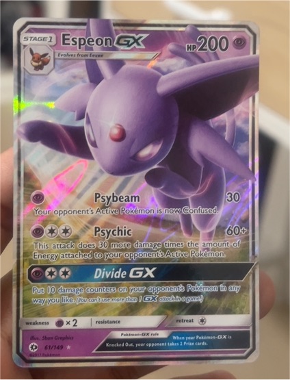 2017 Pokémon TCG Sun & Moon #61 Espeon GX — front