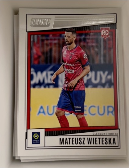 2022 Panini Score Ligue 1 #47 Mateusz Wieteska — front