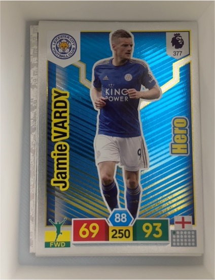 2019/20 Panini Adrenalyn XL #377 Jamie Vardy — front