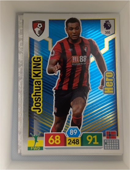 2019/20 Panini Adrenalyn XL #366 Joshua King — front