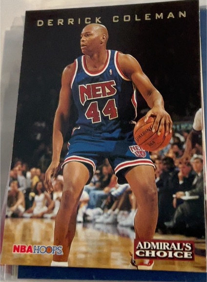 1993-94 Hoops #AC2 Derrick Coleman Admiral's Choice — front