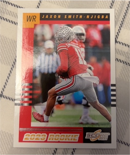 2023 Panini Score 2003 Throwback Rookie #8 Jaxon Smith-Njigba — front