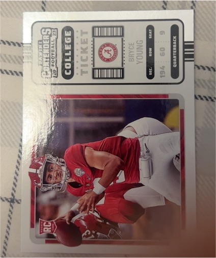 2023 Panini Chronicles Draft Picks Contenders College Ticket #1 Bryce Young — front
