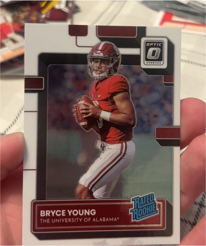 2023 Panini Chronicles Draft Picks Donruss Optic Rated Rookie #1 Bryce Young — front