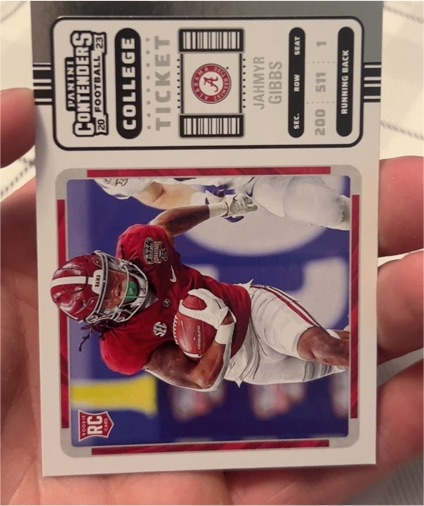 2023 Panini Chronicles Draft Picks Contenders College Ticket #8 Jahmyr Gibbs — front
