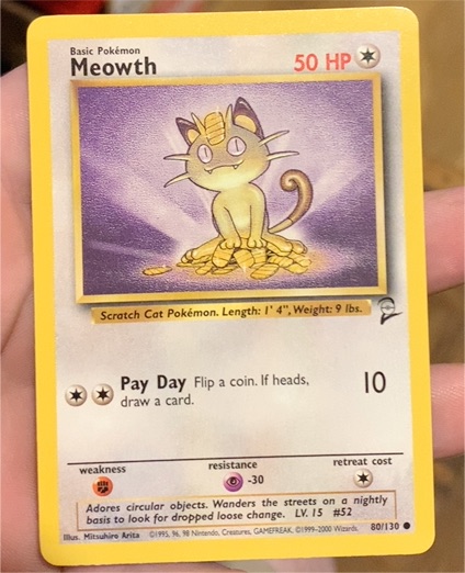1999 Pokémon Jungle #56 Meowth — front