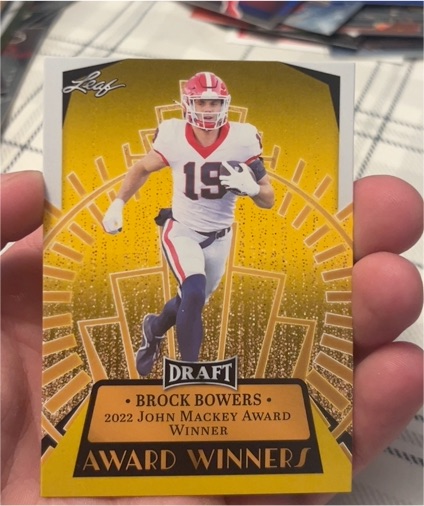 2023 Leaf Draft Award Winners #13 Brock Bowers — front