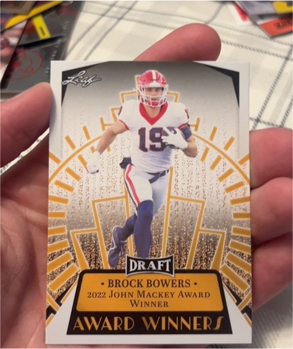 2023 Leaf Draft Award Winners #13 Brock Bowers — front