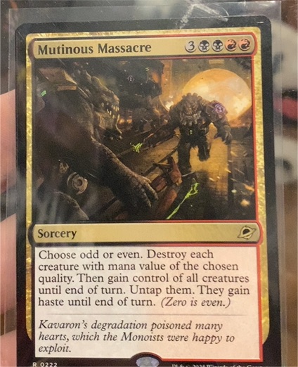2020 Magic the Gathering Throne of Eldraine #222 Mutinous Massacre — front
