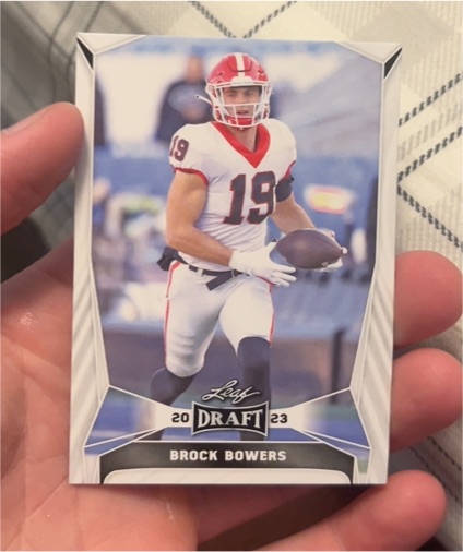 2023 Leaf Draft #18 Brock Bowers — front