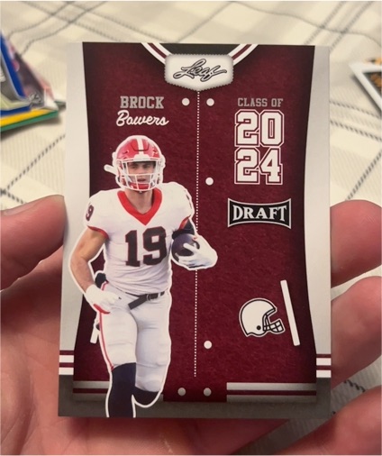 2023 Leaf Draft #76 Brock Bowers — front