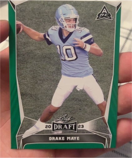2023 Leaf Draft #34 Drake Maye — front